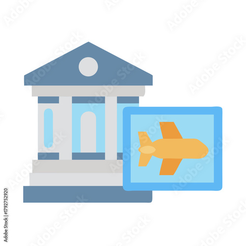 Investment in transportation industry and airline industry illustration graphic