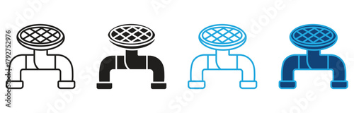 Sewage icon set. Sewage isolated icon. vector illustration.