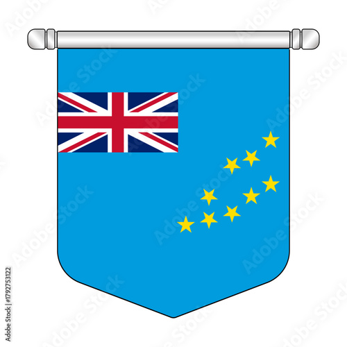 Equatorial Tuvalu National Banner Symbol Hanging