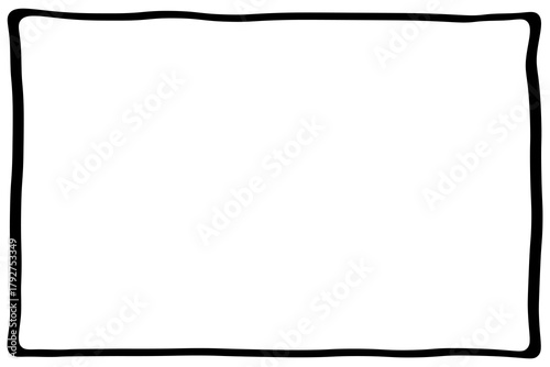 Horizontal black border. Flat vector design. Space for congratulations and text. Isolated on  white background.