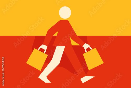 White icon structure stroll geometric edges yellow shopper key soft lemon vector