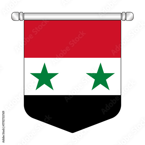 Equatorial Syria National Banner Symbol Hanging