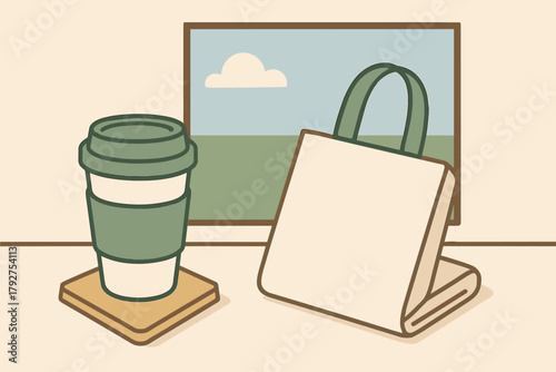 Bubbles vector eco warm cohesive numbers emojis modern icon sage tote friendly