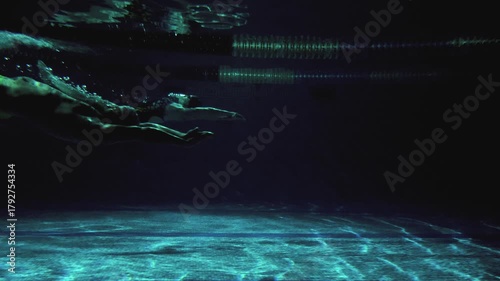 Underwater Backstroke Dolphin Kick by Pro Swimmers in 4K Slow Motion