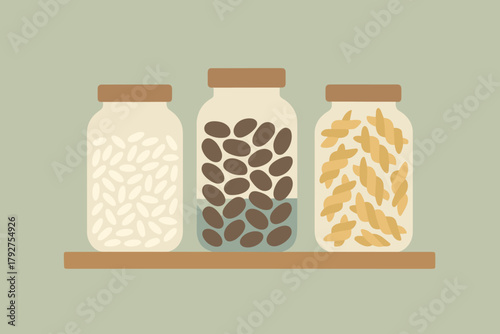 Minimalist bubbles sky jars numbers typography vector no earth kitchen any icon