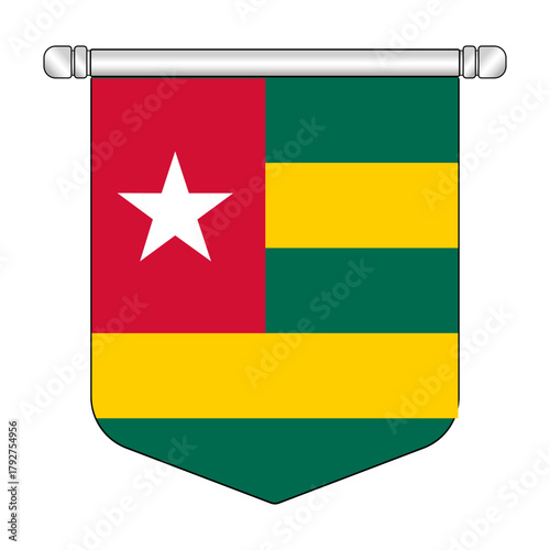 Equatorial Togo National Banner Symbol Hanging