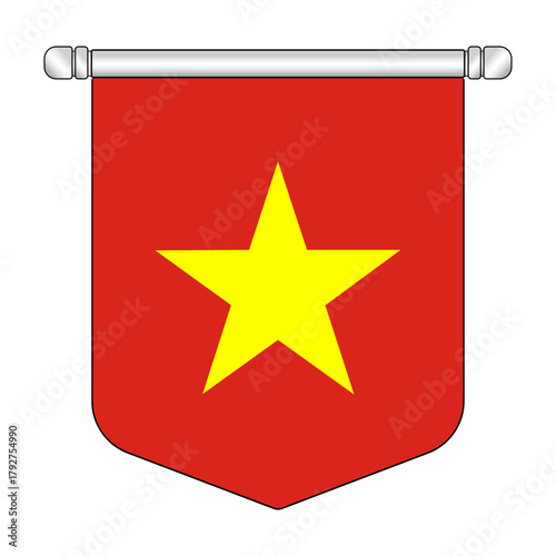 Equatorial Vietnam National Banner Symbol Hanging