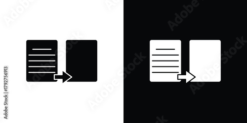 Compare icon flat design. Modern style in black color.