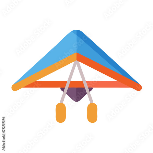 Illustration of a hang glider on a black background