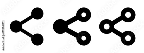 Share icon vector graphic for social media sharing and network connection symbol design element use 90