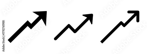 Stock market up trend arrow chart growth success financial business graph investment concept 90