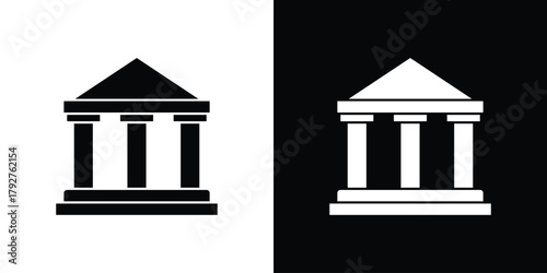 Federal agency icon flat design. Modern style in black color.