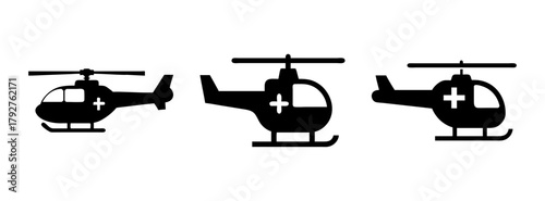 Ambulance helicopter vector graphics medical evacuation air transport rescue service clipart design