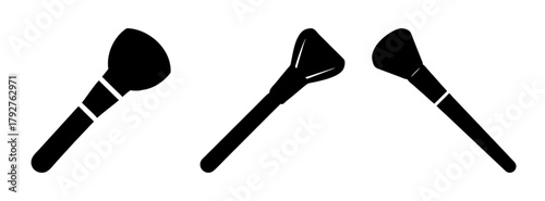 Isolated black and white butter knives illustration for kitchen utensils and dining design needs