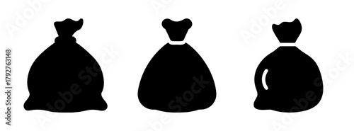Black garbage bags trash bags refuse sacks waste disposal bags bin bags rubbish bags vector image