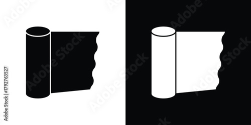 Foil icon flat design. Modern style in black color.