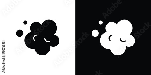 Foam icon flat design. Modern style in black color.