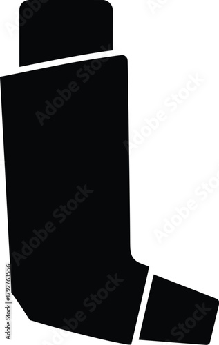 Asthma inhaler medical device for respiratory relief and treatment vector illustration 