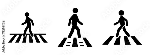 Pedestrian crossing safety tips and guide for safe walking on zebra crossing street road way