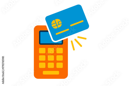 Geometric payment vector cool blue precision edges key icon yellow terminal bold