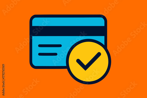 Flat key yellow minimalistic payment icon cool blue geometric geometry vector lemon