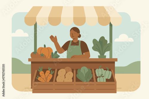 No numbers vegetables scene marks market blue speech icon full vector organic