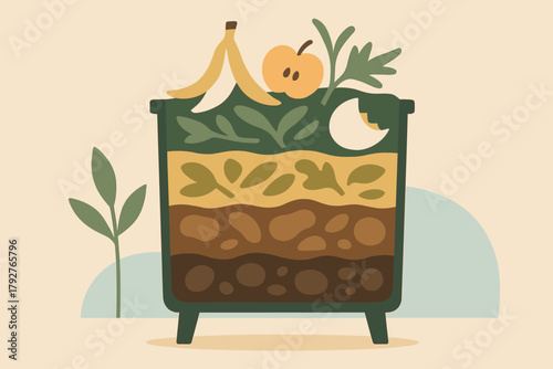 Vector bins marks illustration sand eco no typography icon speech sage compost