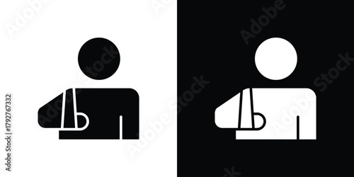 Injuries icon flat design. Modern style in black color.