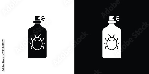Insecticide icon flat design. Modern style in black color.