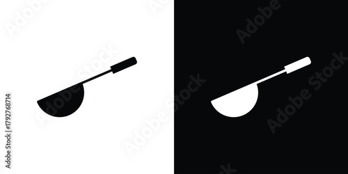 Ladle icon flat design. Modern style in black color.