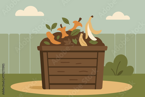 Backyard emojis no labels punctuation friendly soft eco composting green vector letters