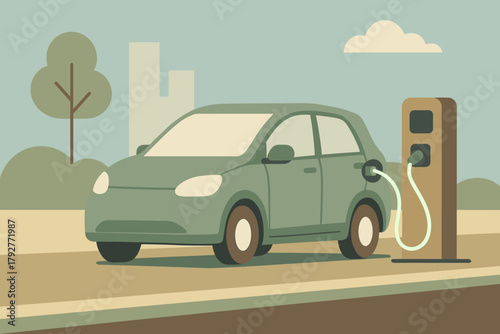 Warm car no numbers charging negative speech soft marks icon electric vector