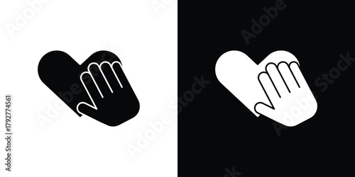 Pledge icon flat design. Modern style in black color.