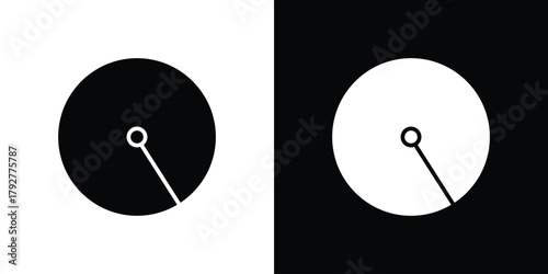 Radius icon flat design. Modern style in black color.
