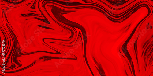 Paper with soft waves and black fabric liquid metallic art paint texture. Marble Red Alcohol Ink Wavy Liquid Texture. Abstract background or texture of rippled red silk fabric lines.