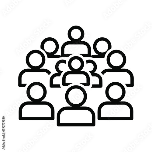 Group of people icon representing a crowd or audience