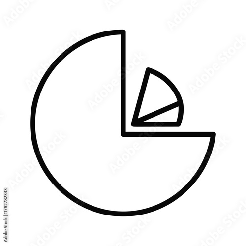 Pie chart with one slice removed
