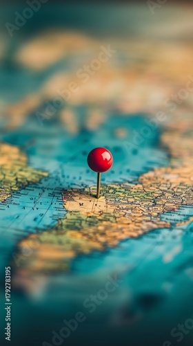 Colorful Pins Mark Important Locations on a World Map, Guiding Future Adventu...
