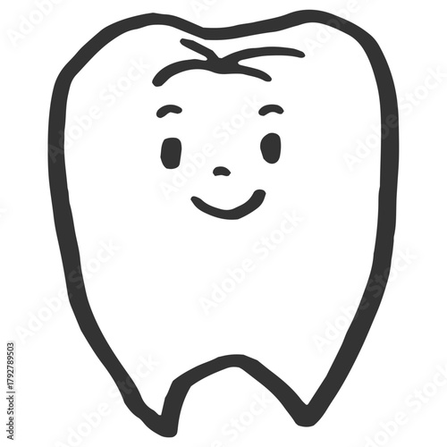 笑顔の歯　線画