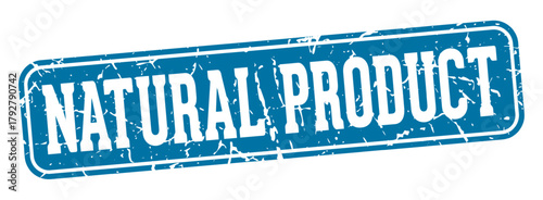 natural product rectangular sign. natural product stamp