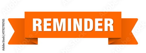 reminder ribbon isolated on transparent background. reminder ribbon
