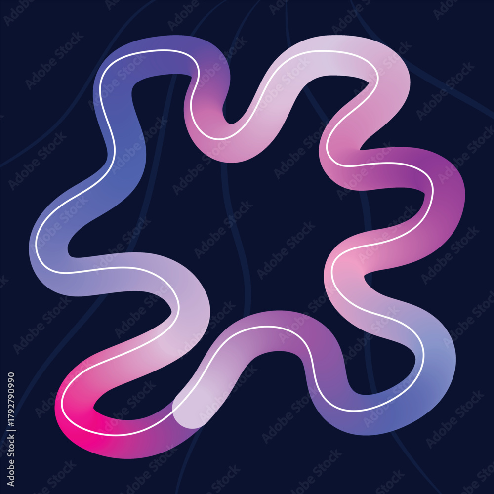 Obraz premium Abstract gradient line art creates a modern and dynamic design element