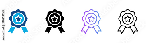 Quality Icon Multiple Style Vector Illustration
