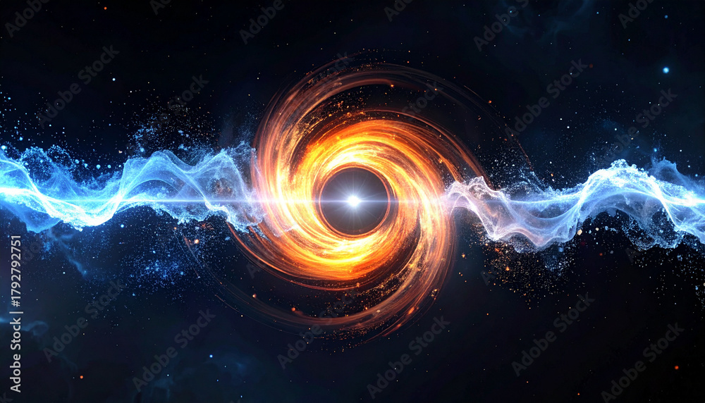 Obraz premium Abstract swirling vortex in space 