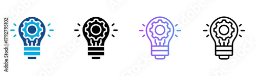 Innovation Icon Multiple Style Vector Illustration
