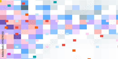 Y2K colorful plaid seamless vector pattern with slightly blurred areas. Decorative plaid seamless texture. Geometric repeating design for fabric, wallpaper, or wrapping paper. eps 10