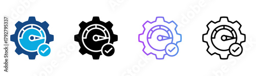 Optimization Icon Multiple Style Vector Illustration
