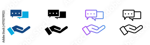 Advice Icon Multiple Style Vector Illustration
