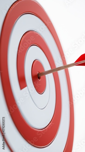 Archers Precision on Target in a Close-Up Shot Showing an Arrow Hitting the B...