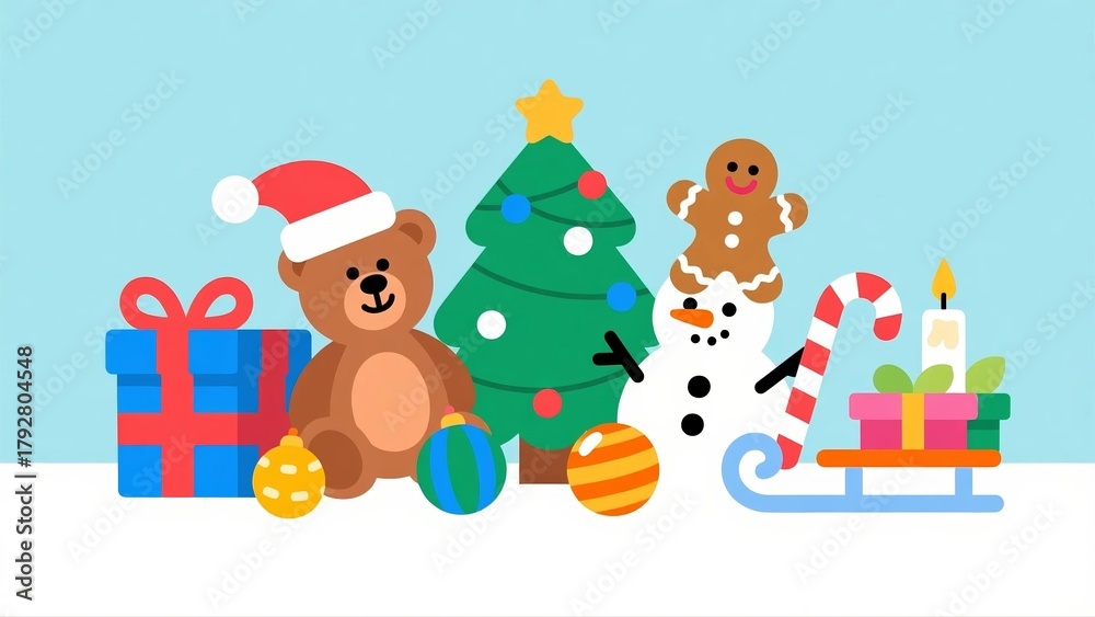 Obraz premium Christmas toys and decorations